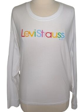 100% Cotton LEVI'S Graphic T-Shirt Long Sleeve XL